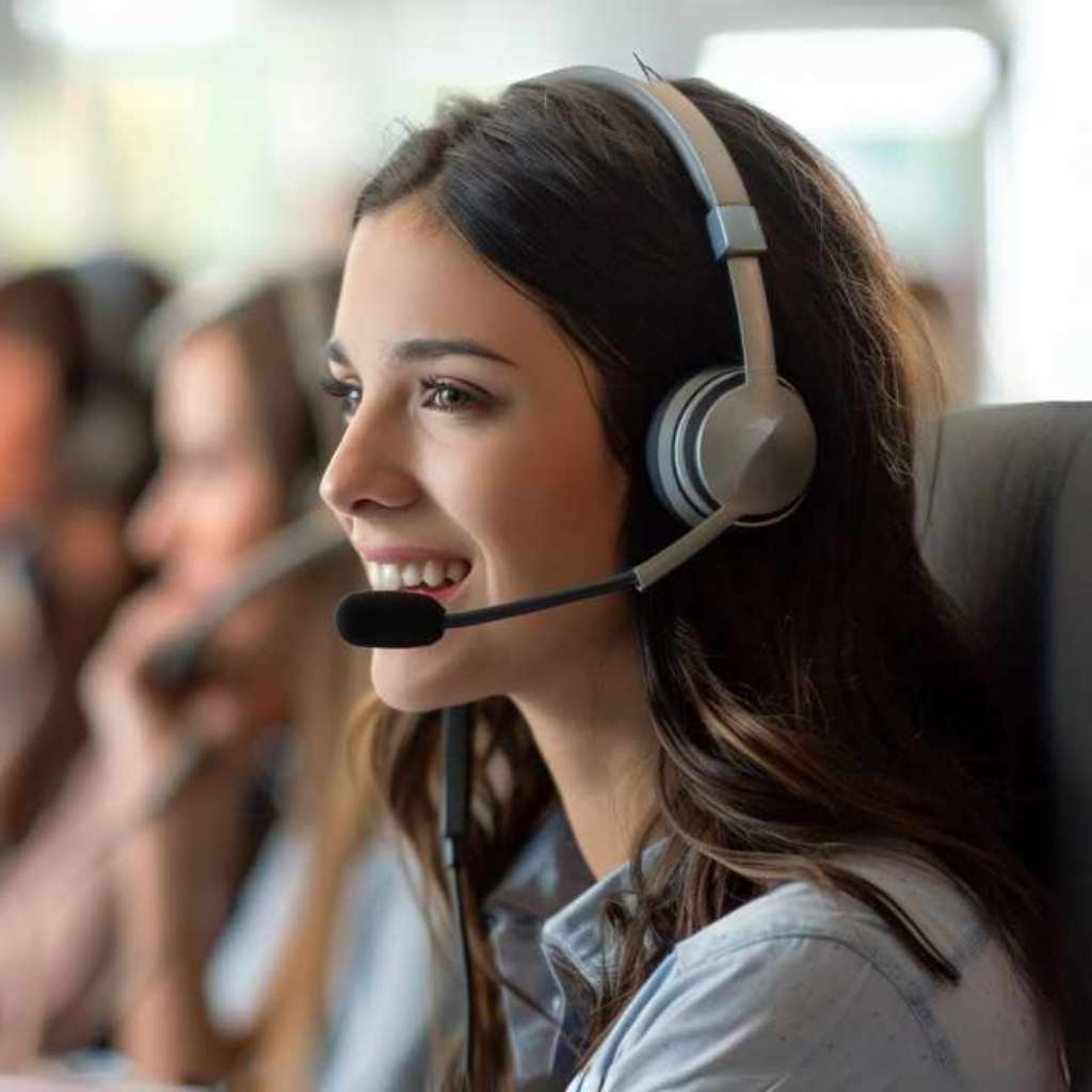 picture of a women in telecommunication industry