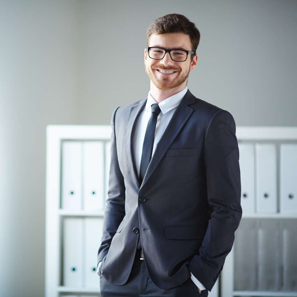 an image of public sector employee with glasses