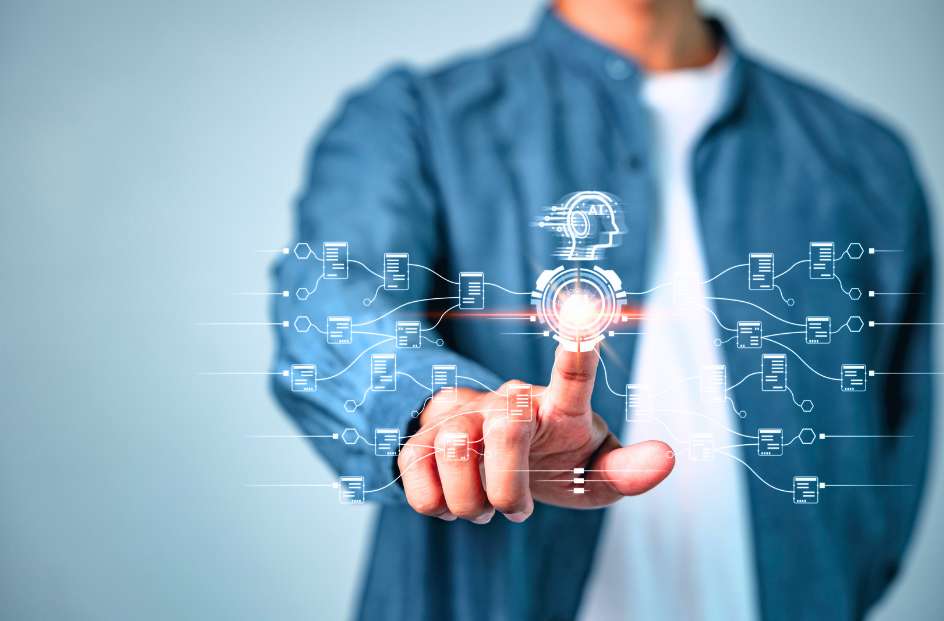 image showcasing business intent to autonomous orchesstration.a